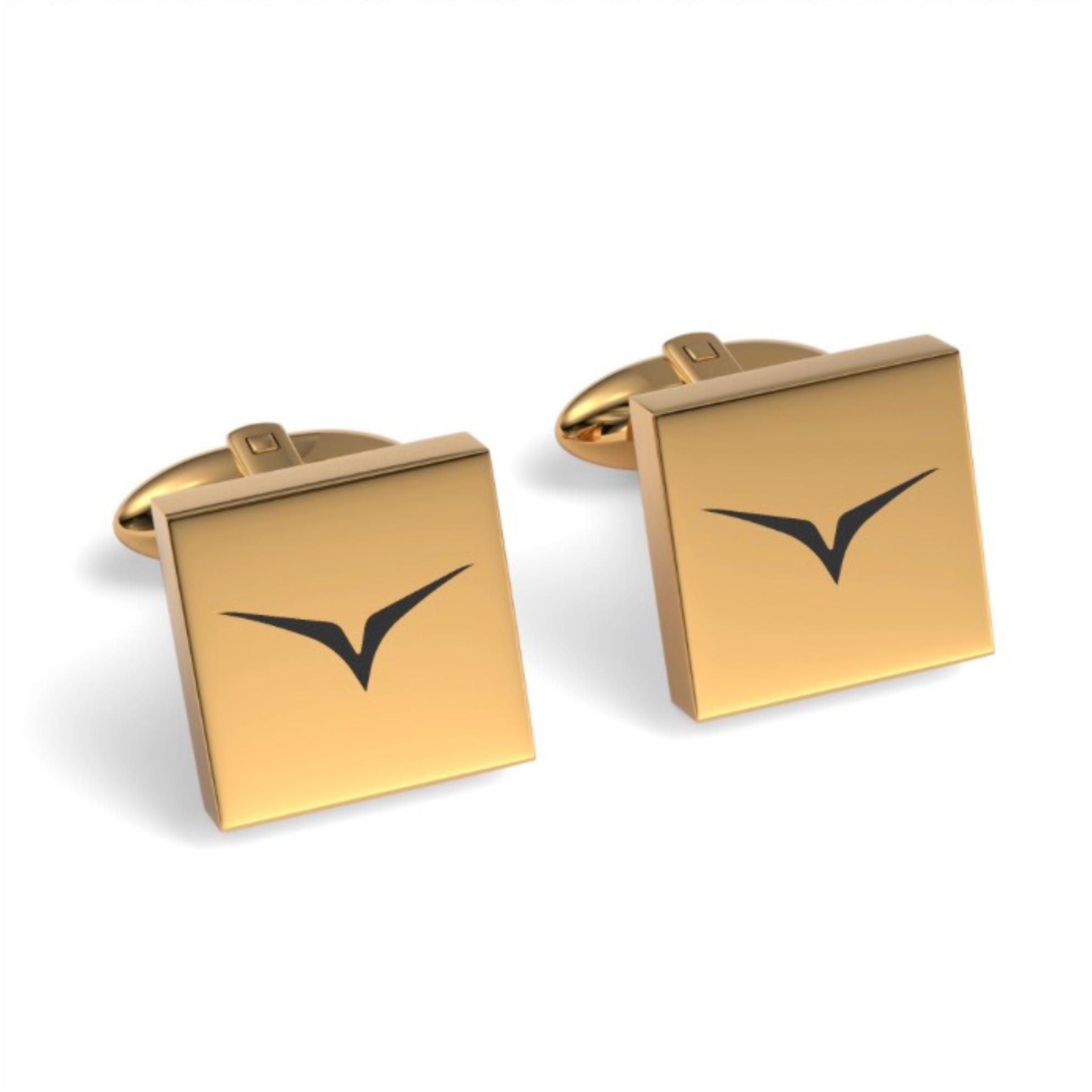 Gemelli Quadrati Incisi con Logo Personalizzato