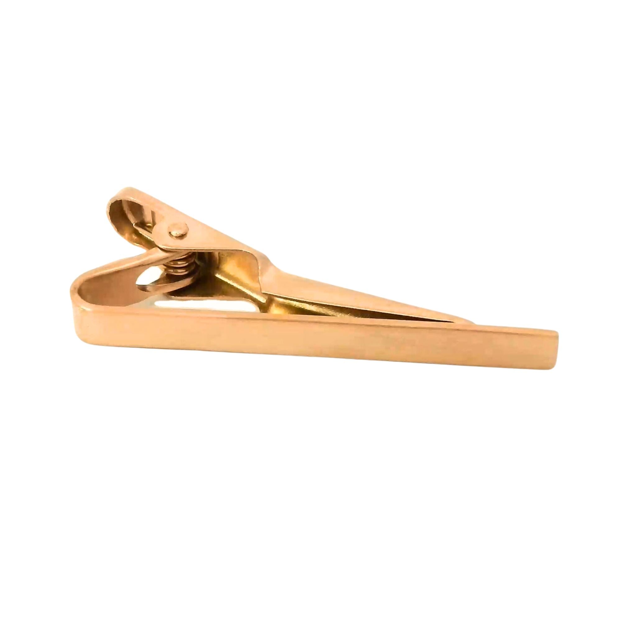 Small Brushed Rose Gold Tie Clip 40mm Tie Bars Clinks Australia