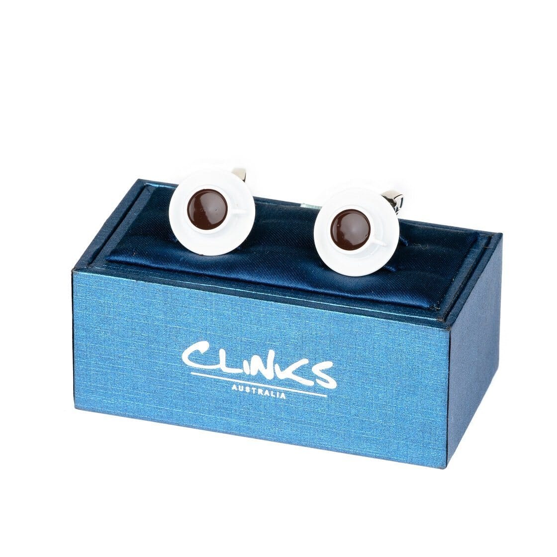 Coffee Cup and Saucer Cufflinks Novelty Cufflinks Clinks Australia