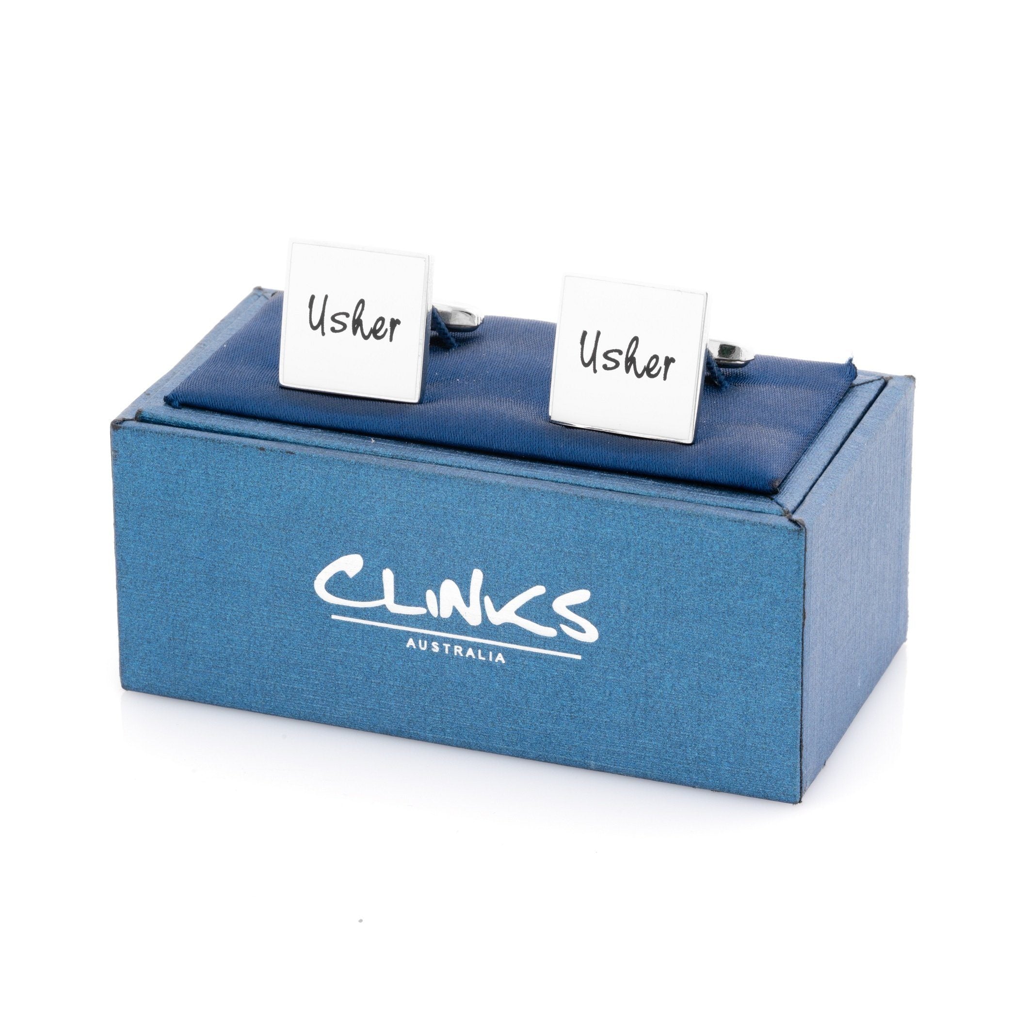 Usher White Cufflinks Wedding Cufflinks Clinks Australia