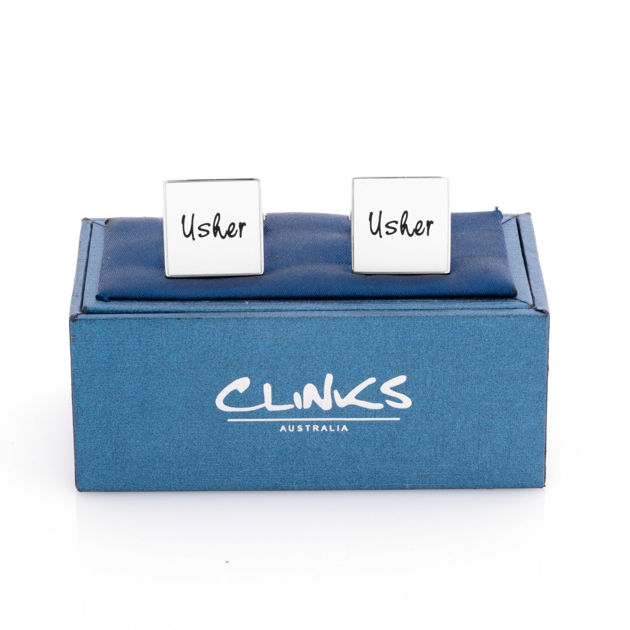 Usher White Cufflinks Wedding Cufflinks Clinks Australia
