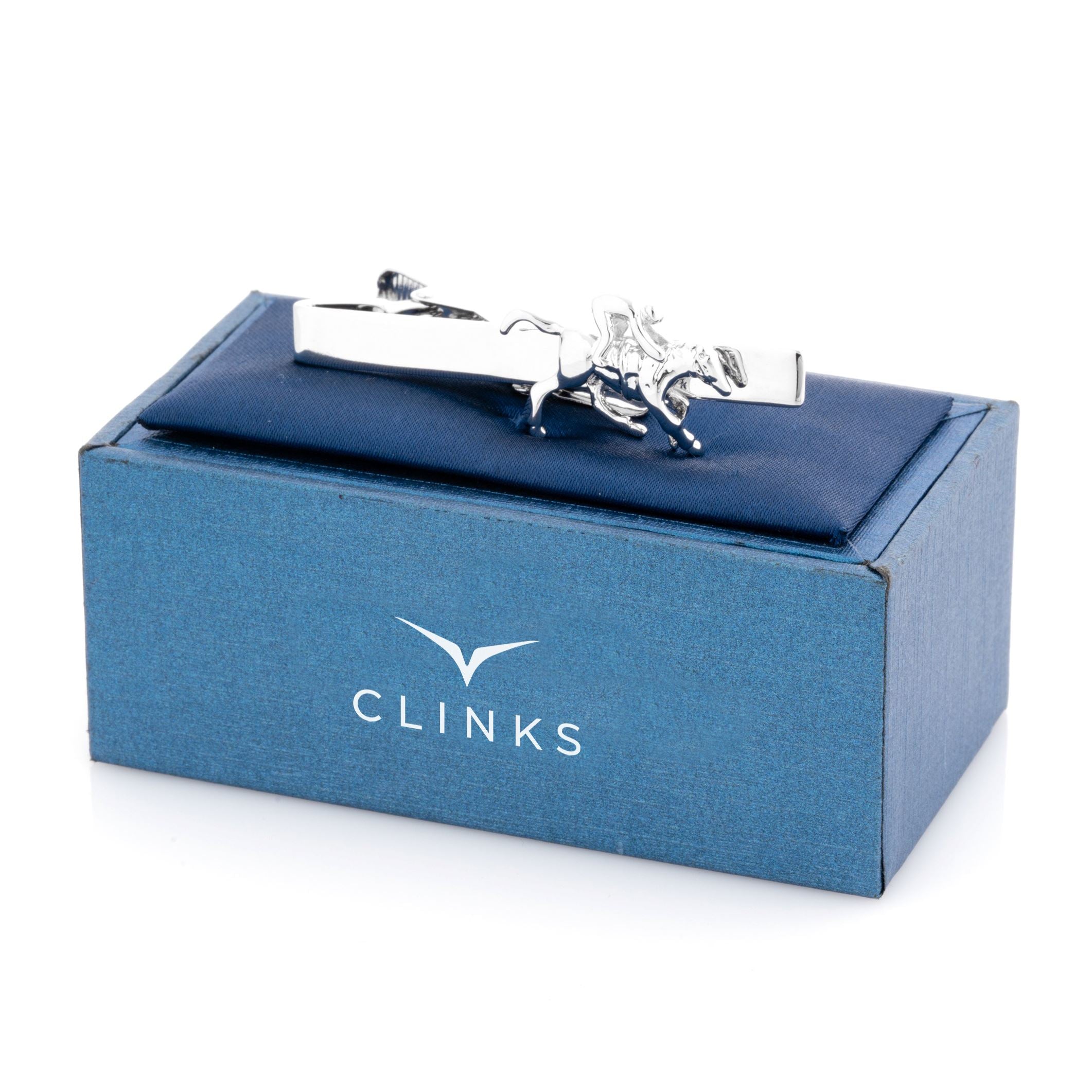 Horse and Jockey Tie Clip Tie Clips Clinks