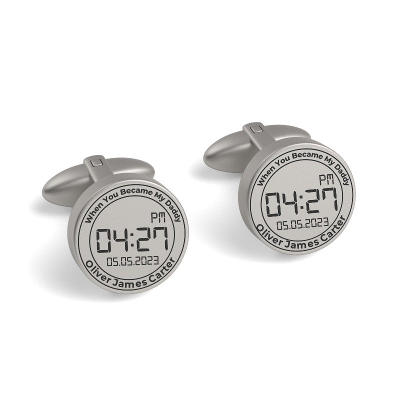 When You Became My Daddy Engraved Cufflinks