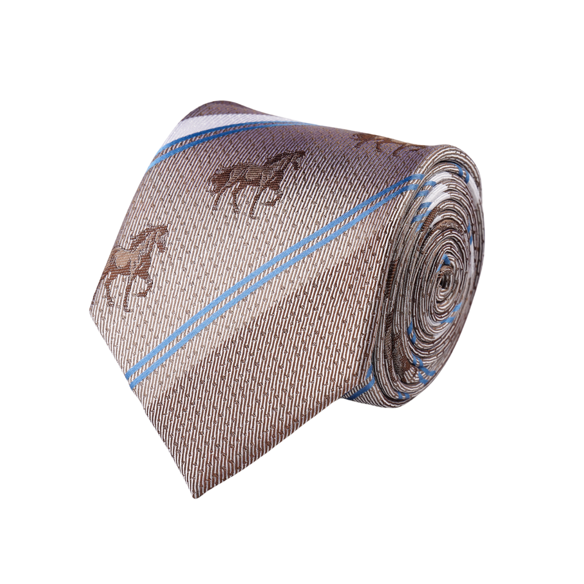 Brown Horse Stripe Tie