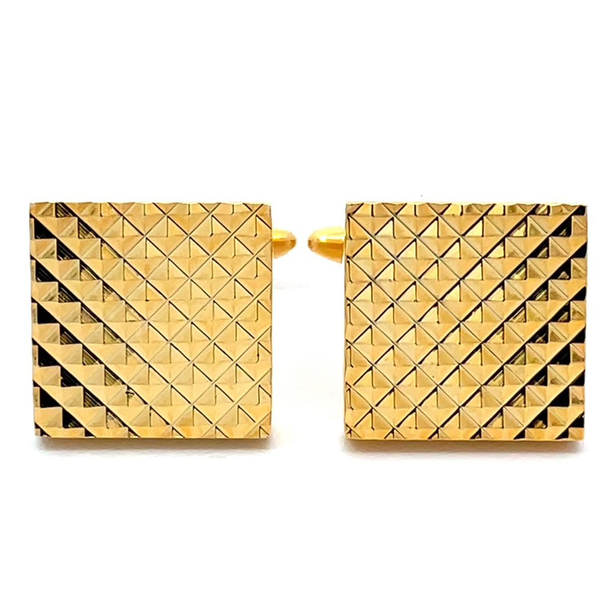 Textured Gold Square Cufflinks