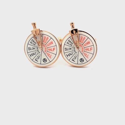 Ships Telegraph in Rose gold cufflinks