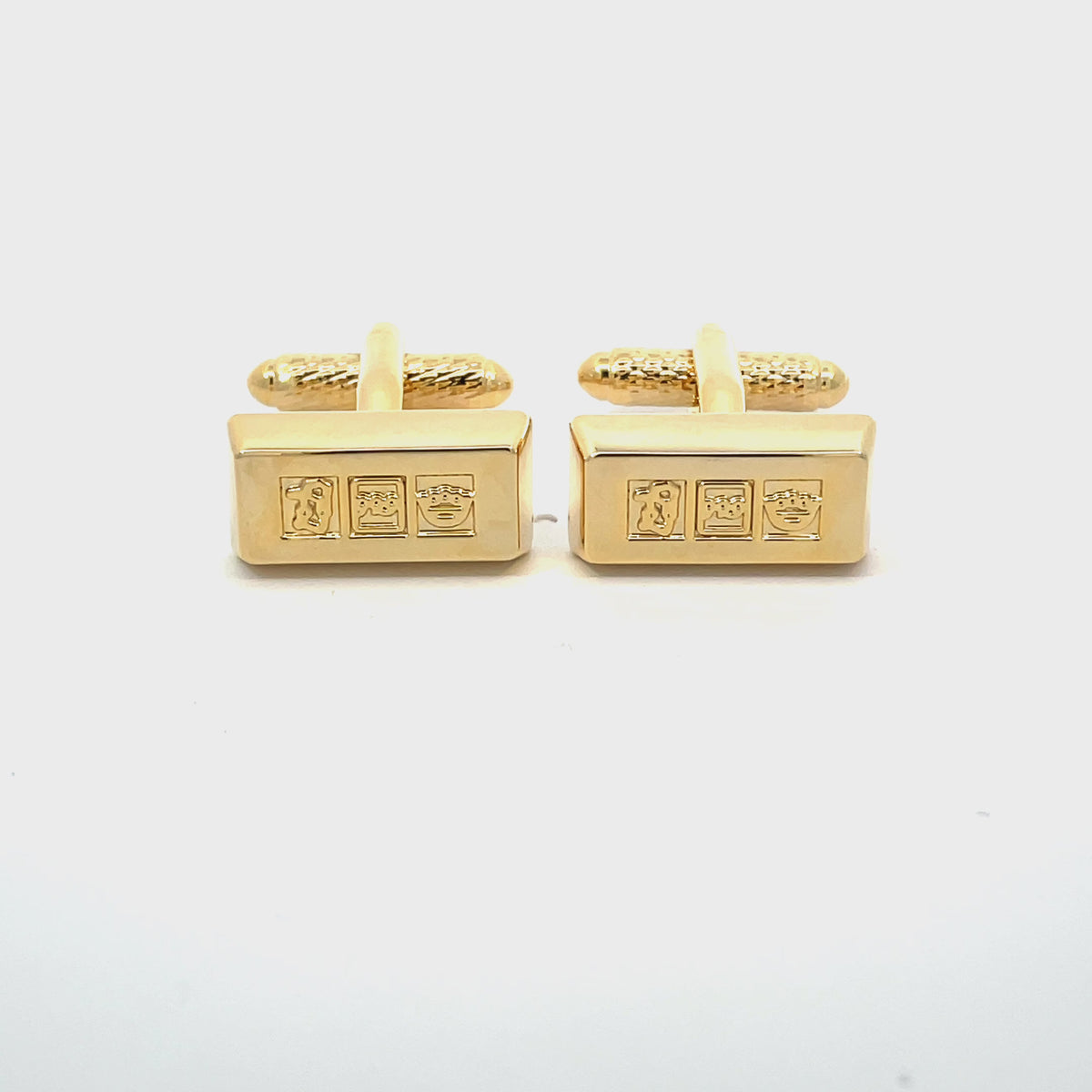 Gold Ingot Cufflinks