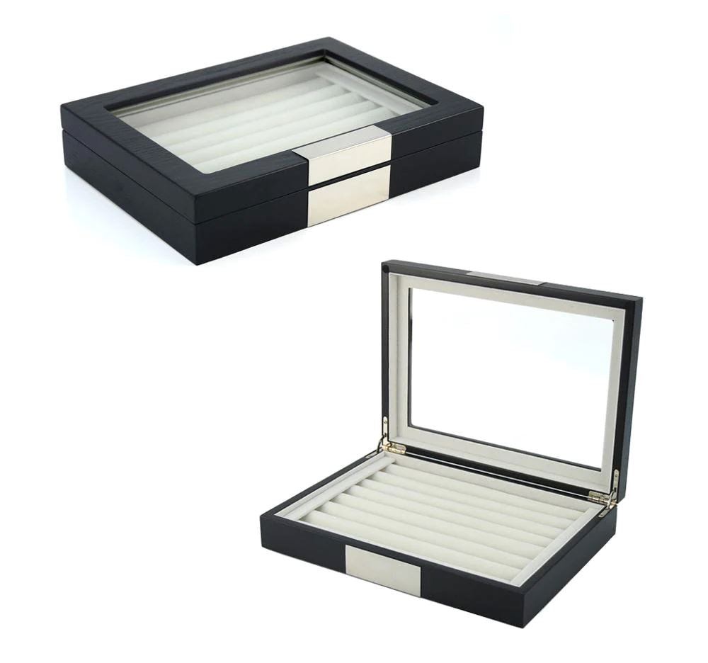 36 Pairs Wood Cufflink Box Storage Boxes Clinks 