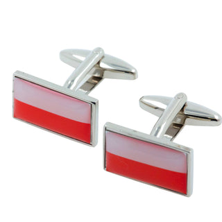 Flag of Poland Cufflinks Novelty Cufflinks Clinks 