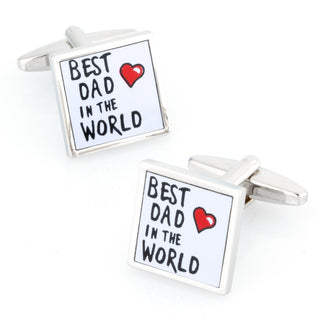 Best Dad in the World Cufflinks Novelty Cufflinks Clinks Australia Best Dad in the World Cufflinks 