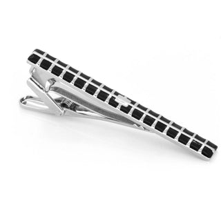 Black Multi Squares Tie Clip Tie Clips Clinks Australia 