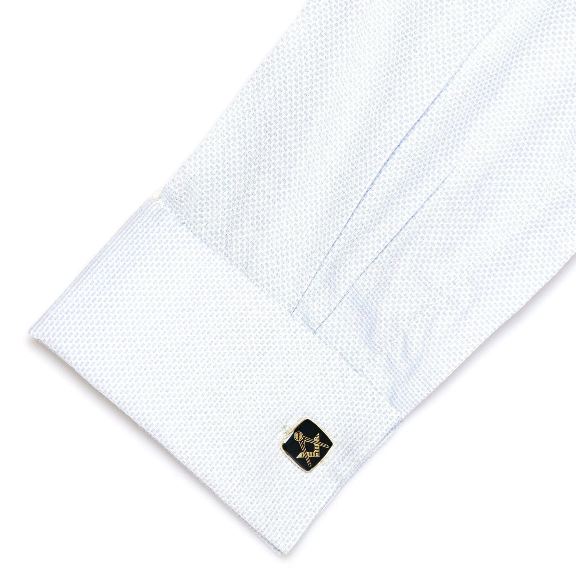 Freemason Masonic Black/Gold Cufflinks Novelty Cufflinks Clinks Australia 