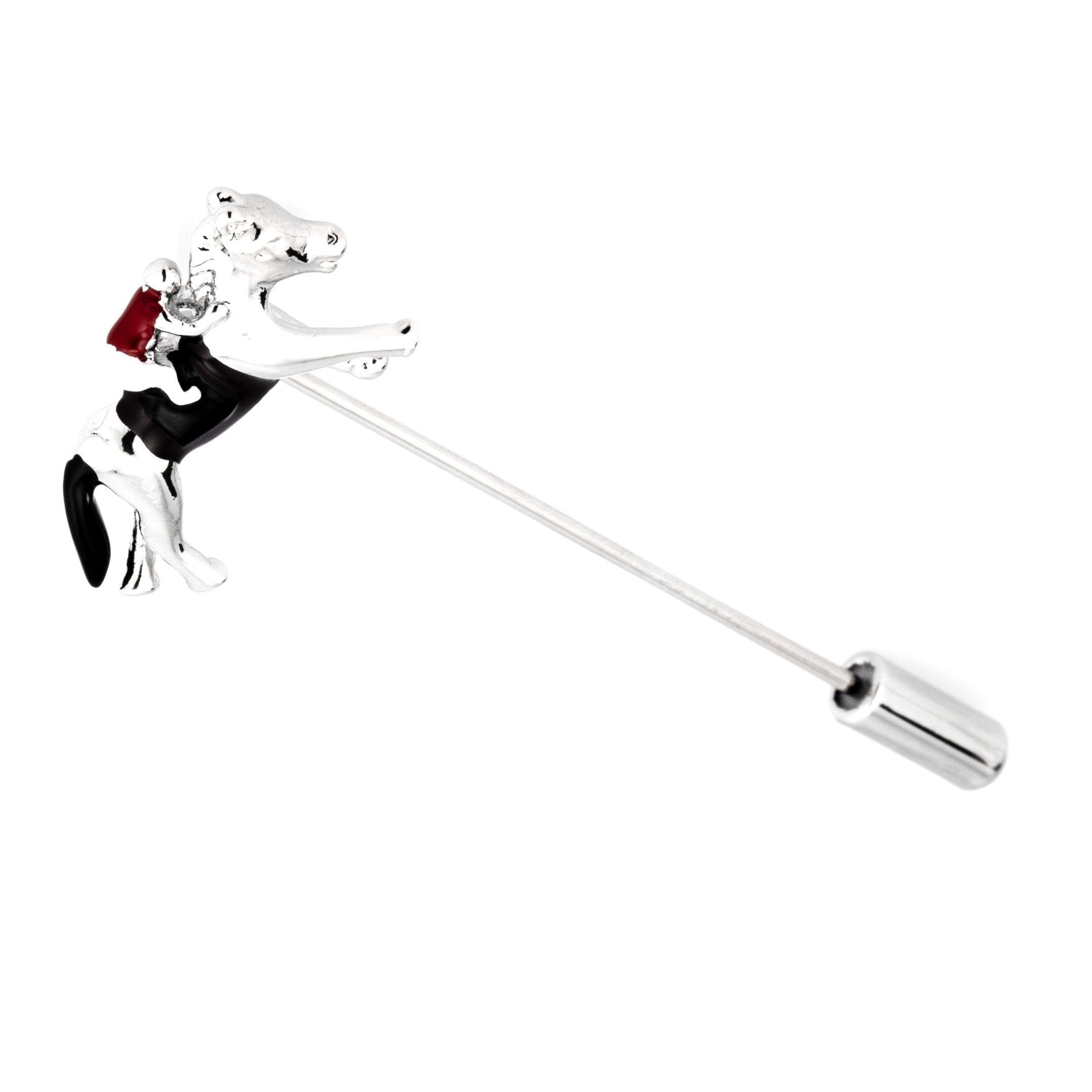 Colour Melbourne Cup Horse Racing Silver Stick Pin Lapel Pin Clinks Default 