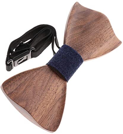 Dark Wood Denim Adult Bow Tie Bow Ties Clinks 