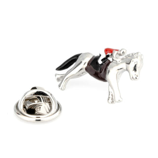 Horse and Jockey Lapel Pin Colour Lapel Pin Clinks Default 