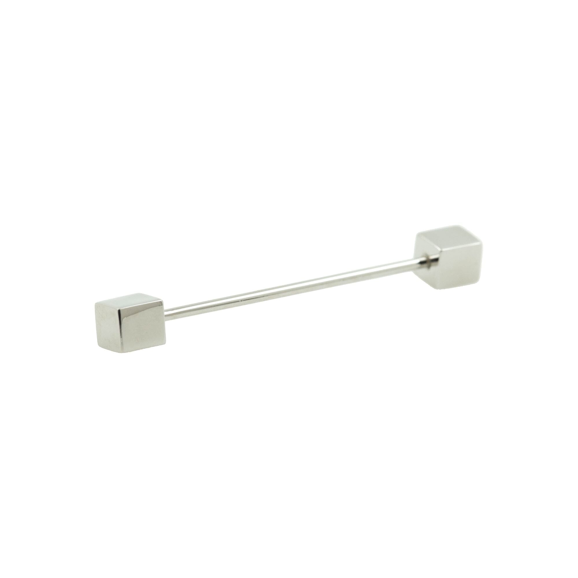Silver Square Collar Bar Collar Clip Clinks 